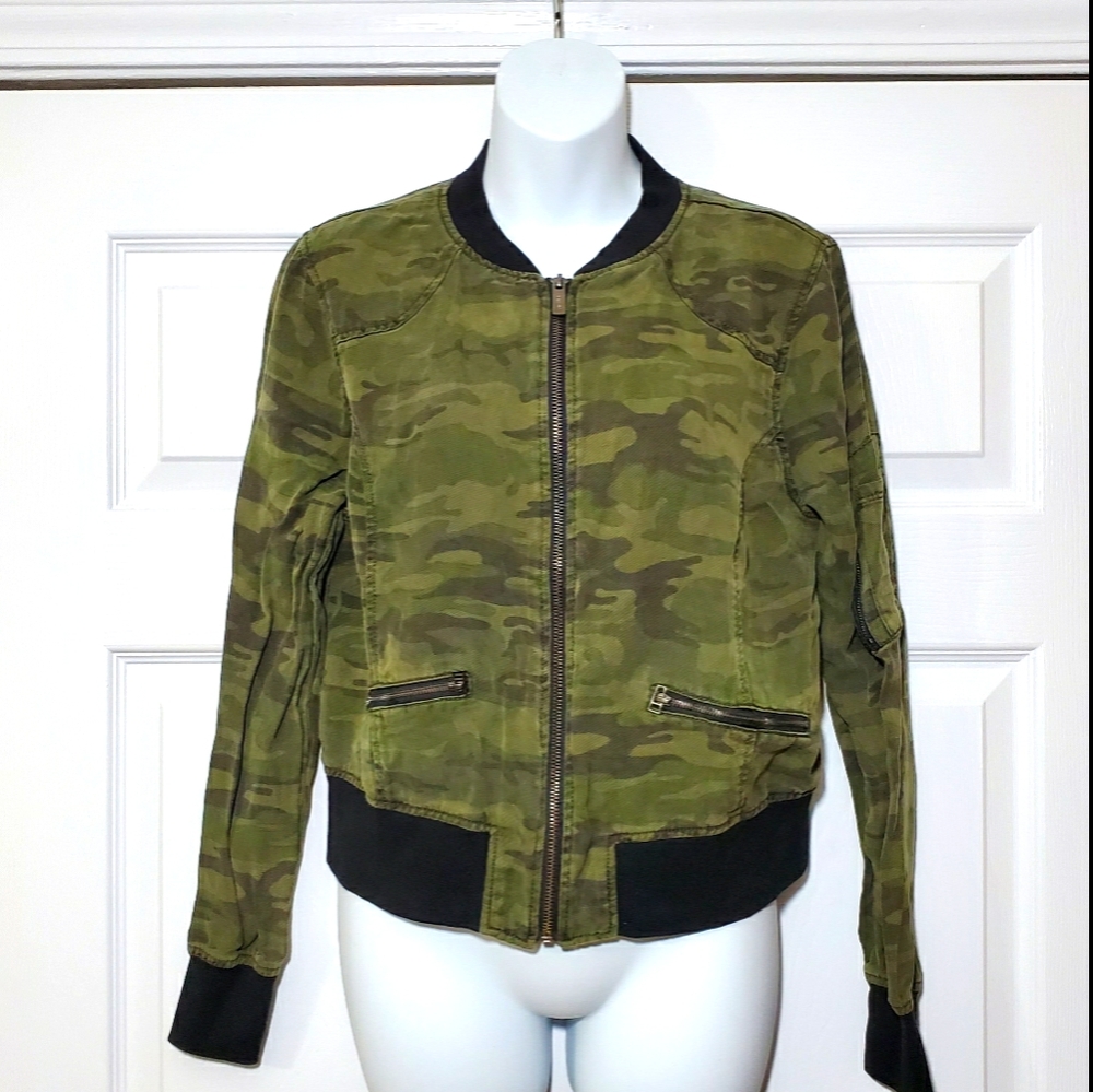 Sanctuary camo bomber jacket